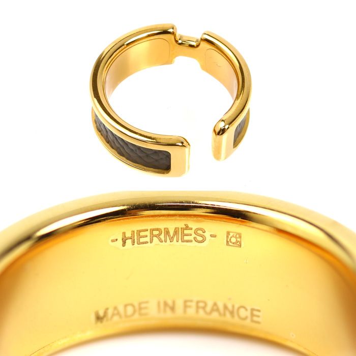 HERMES エルメス GP レザー オランプ GM イヤリング イヤーカフ