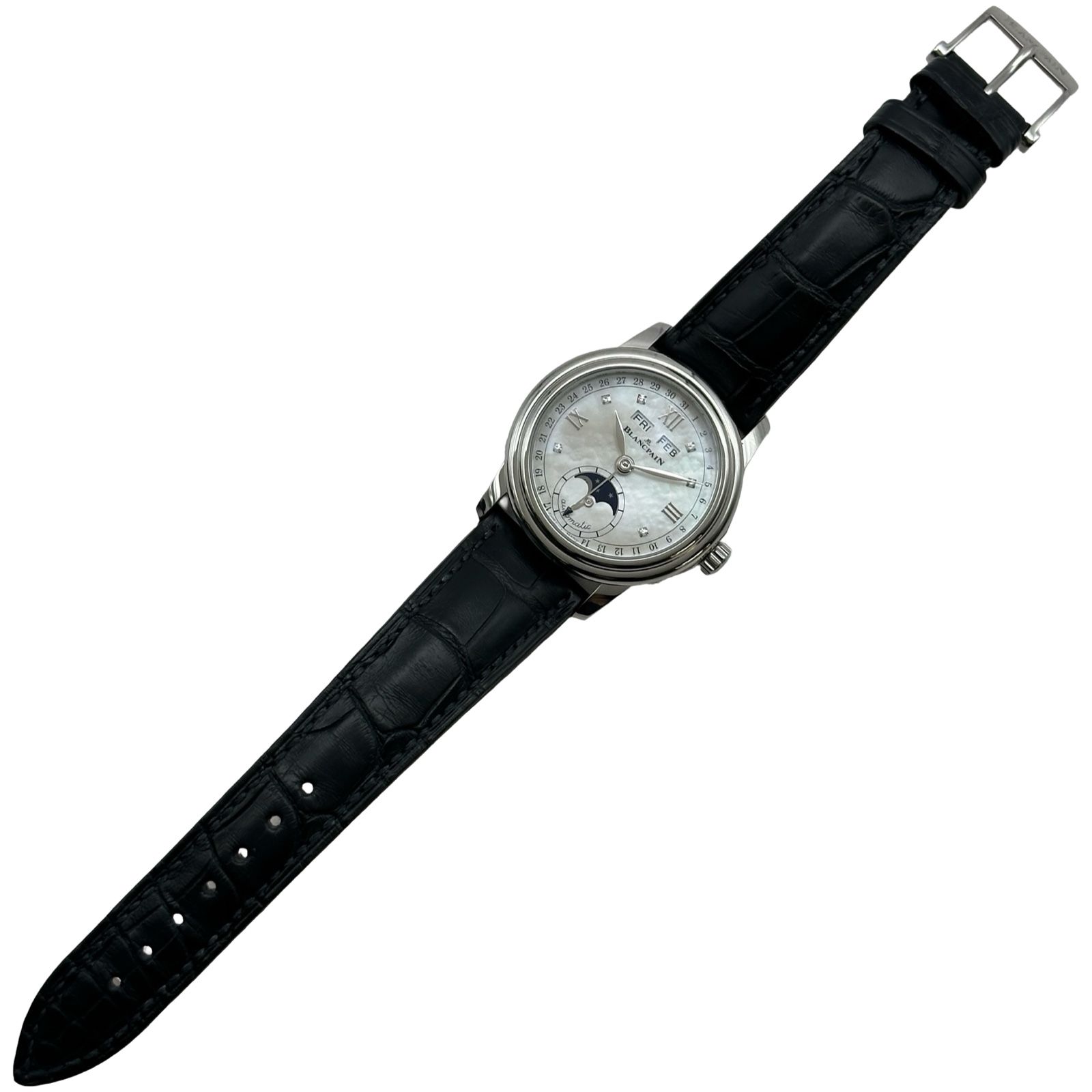 ブランパン BLANCPAIN レディバード コンプリートカレンダー 2360-1191A-55A ホワイトシェル ステンレススチール 自動巻き レディース 腕時計 BLANCPAIN - ブランパン BLANCPAIN レディバード コンプリート