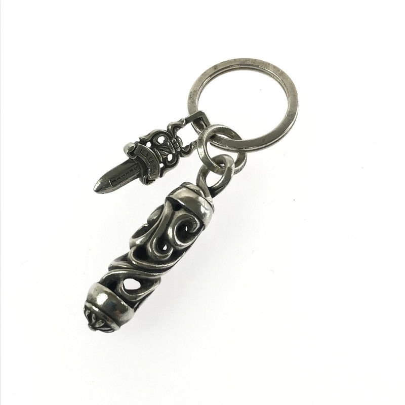 中古品】CHROME HEARTS クロムハーツ SV925 DAGGER KEY RING 1 ROLLER