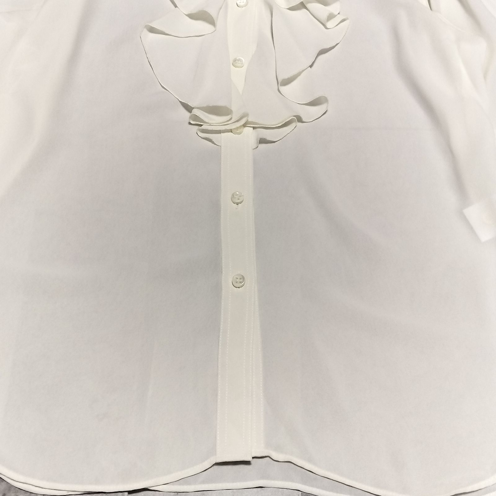 美品】BALLSEY ボールジィ フリル ラッフル 長袖ブラウス FREEサイズ 