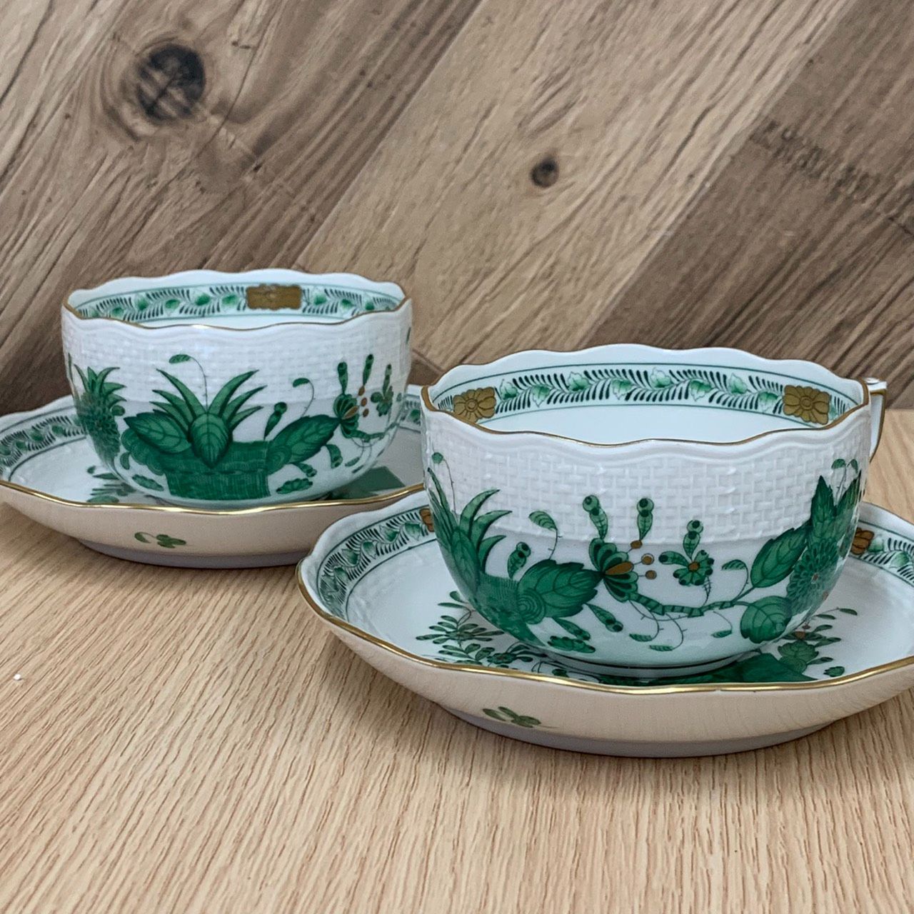 Herend (ヘレンド) カップ&ソーサー インドの華 グリーン Herend (ヘレンド) カップ&ソーサー インドの華 グリーン