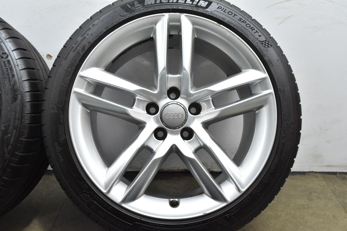程度良好】アウディ 8T型 A5 Sライン 純正 18in 8.5J +29 PCD112 