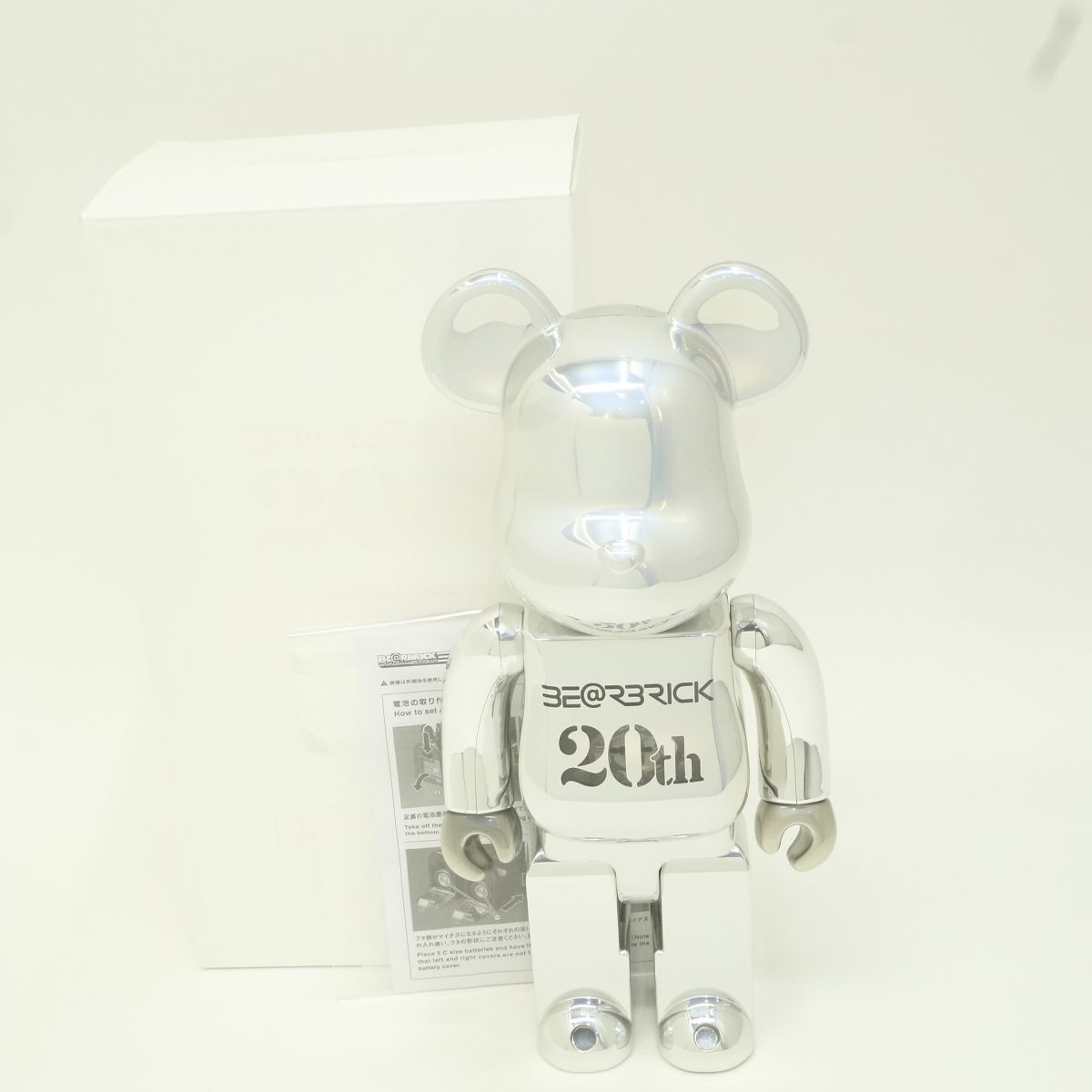 メディコム BE@RBRICK 20th Anniversary DEEP CHROME Ver. 400% ※中古