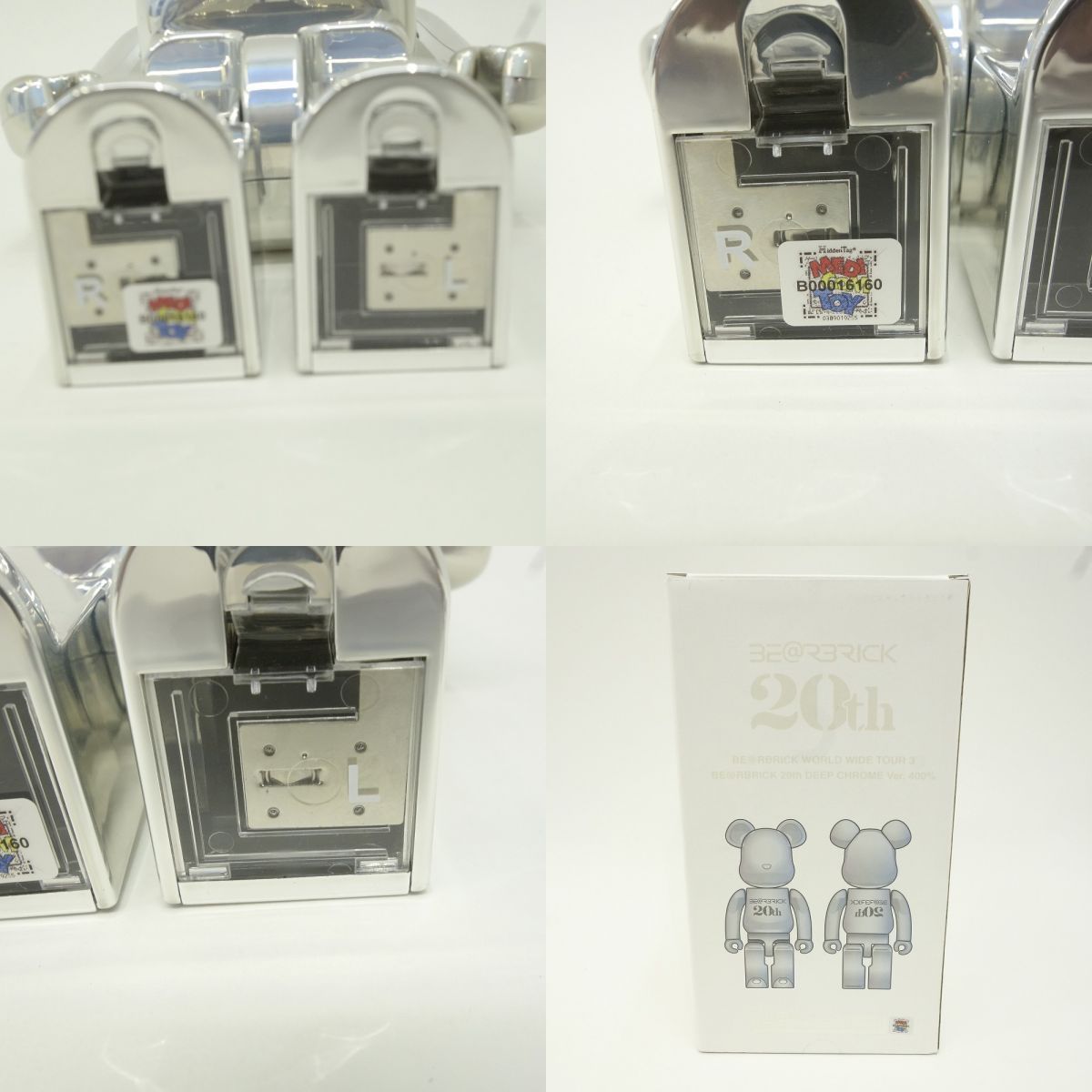 メディコム BE@RBRICK 20th Anniversary DEEP CHROME Ver. 400% ※中古