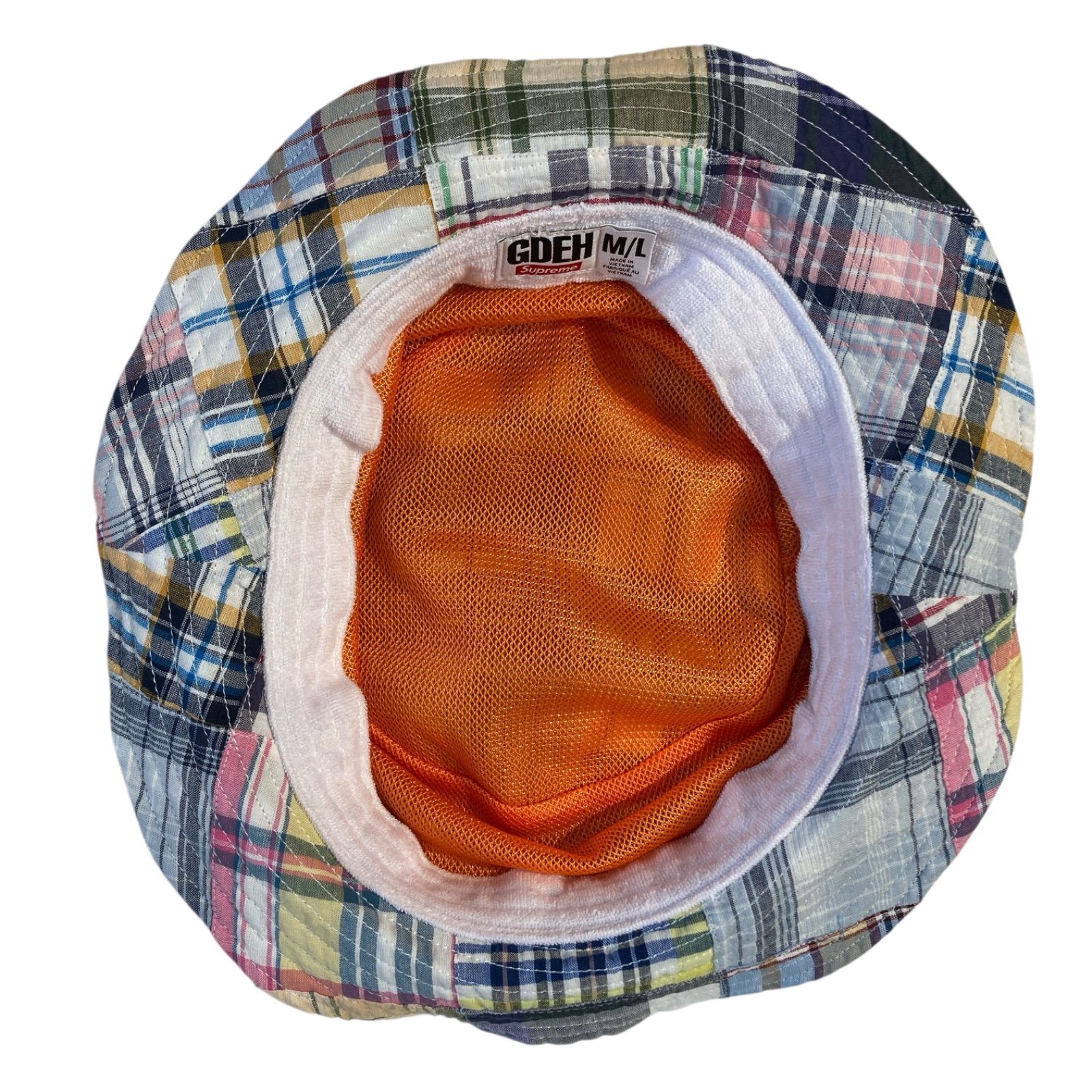 SUPREM × GOODENOUGH パッチワークマドラス ハット 新品未使用 極美品】SUPREME × GOODENOUGH Patchwork Madras Crusher パッチワーク