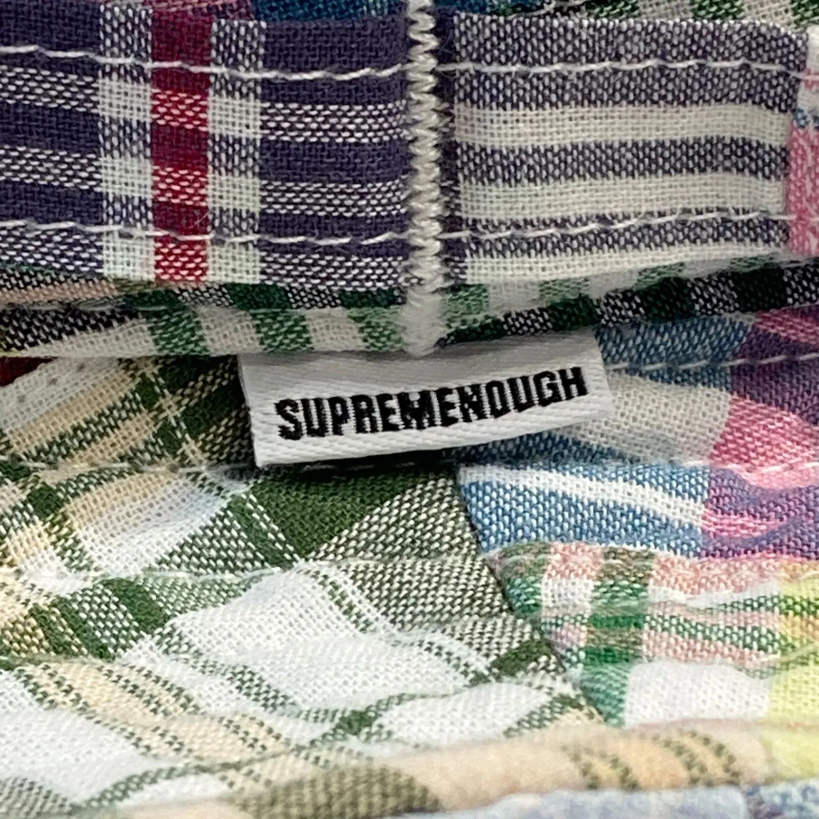 SUPREM × GOODENOUGH パッチワークマドラス ハット 新品未使用 極美品】SUPREME × GOODENOUGH Patchwork Madras Crusher パッチワーク