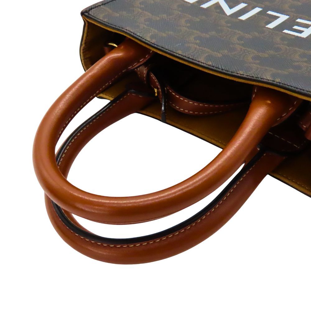 中古】 CELINE セリーヌ ミニバーティカルカバ タン トリオン