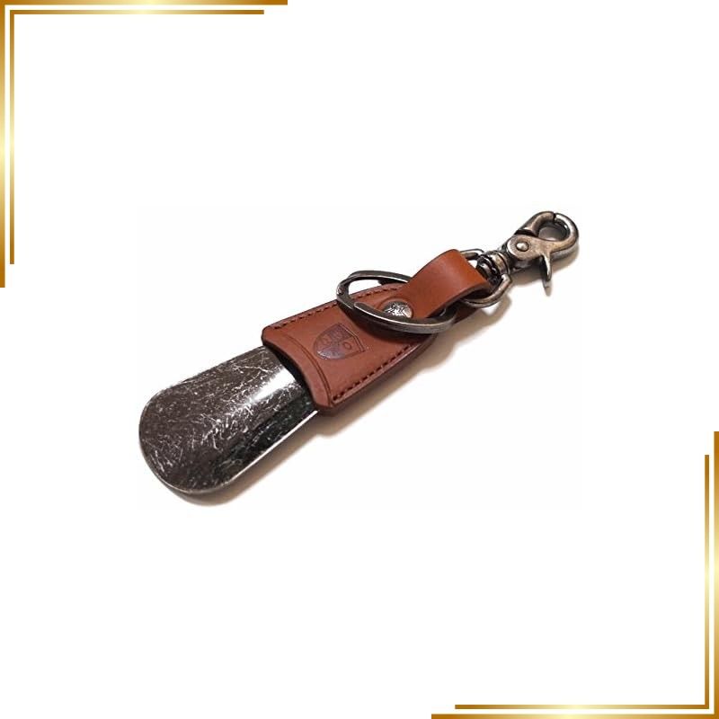 【新品】 近藤(Kondo) 靴べら 日本製 携帯 本革 真鍮 シューホーン キーホルダー コニャック 15cm×3.5cm DONOK(ダナック) ステリーナ 0