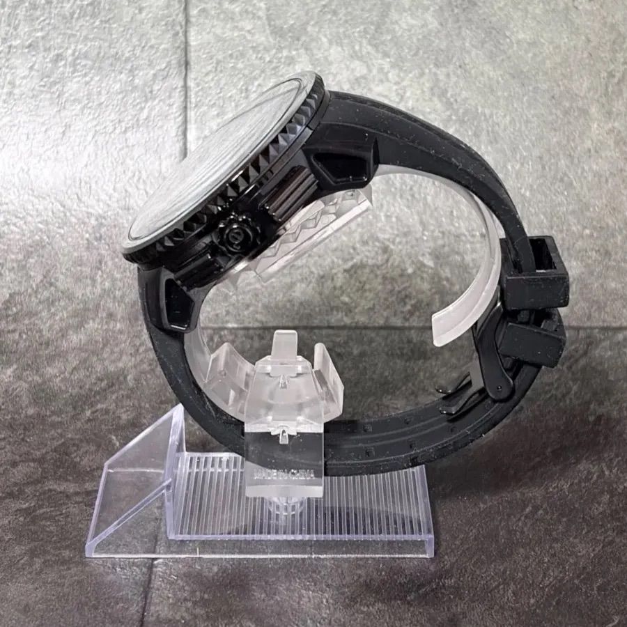 時計 腕時計 テンデンス TENDENCE クロノグラフ オールブラック 稼働品