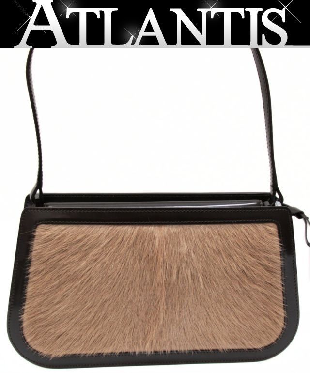 セリーヌ CELINE ヴィンテージ ショルダーバッグ ハラコ ブラウン 【74293】 セリーヌ CELINE ヴィンテージ ショルダーバッグ ハラコ ブラウン