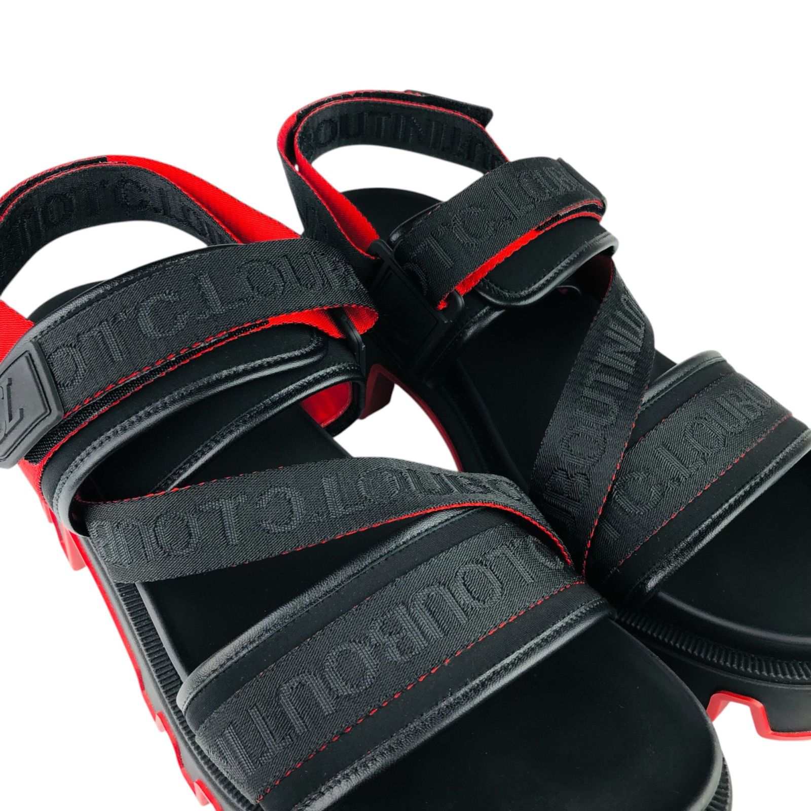 未使用 クリスチャンルブタン レザーサンダル 42.5 ブラック MULOMAN 極美品☆Christian Louboutin・クリスチャン ルブタン【SUMMER DUNE