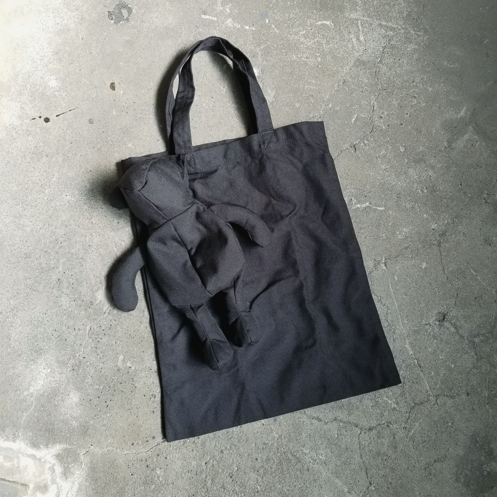 BLACK COMME des GARCONS 15ss クマ付き ナイロントートバッグ 