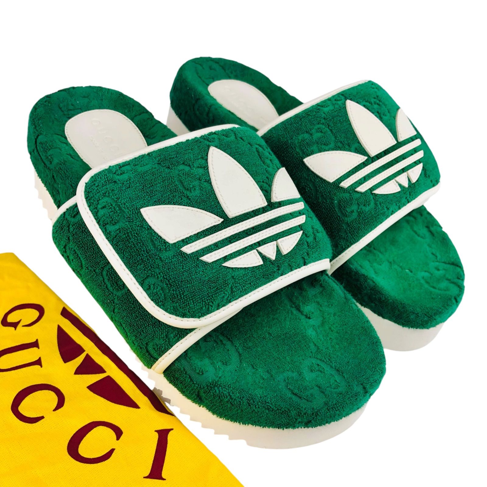 極美品☆GUCCI☆グッチ×adidas☆アディダス・コラボ メンズ レザー