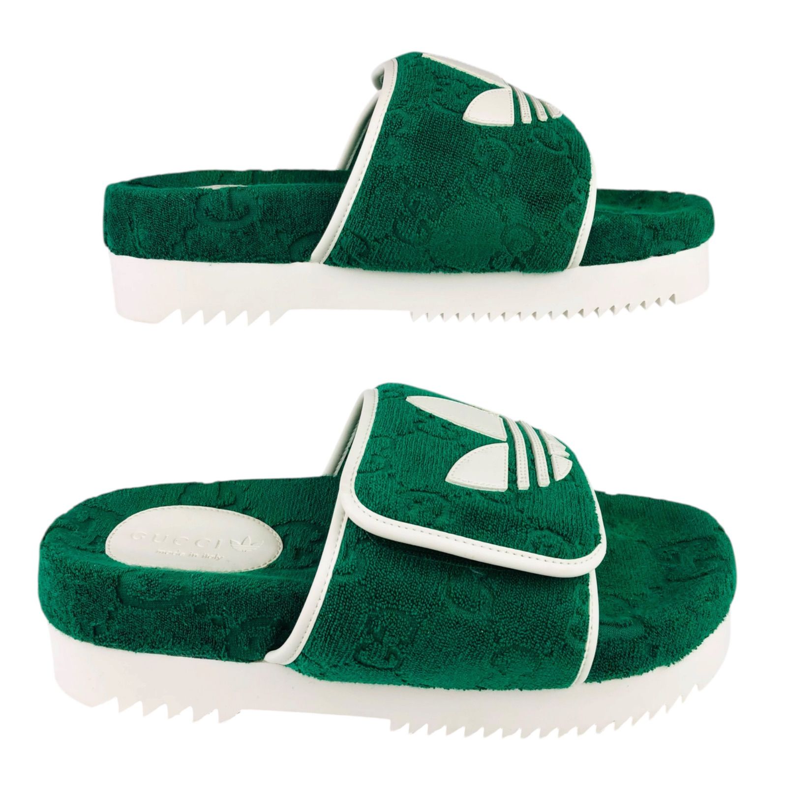 極美品☆GUCCI☆グッチ×adidas☆アディダス・コラボ メンズ レザー 