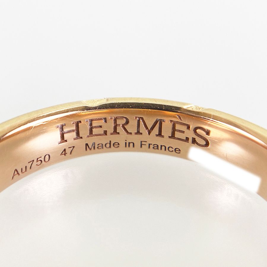 エルメス HERMES ヘラクレス リング 表記サイズ47 SV YG コンビ 