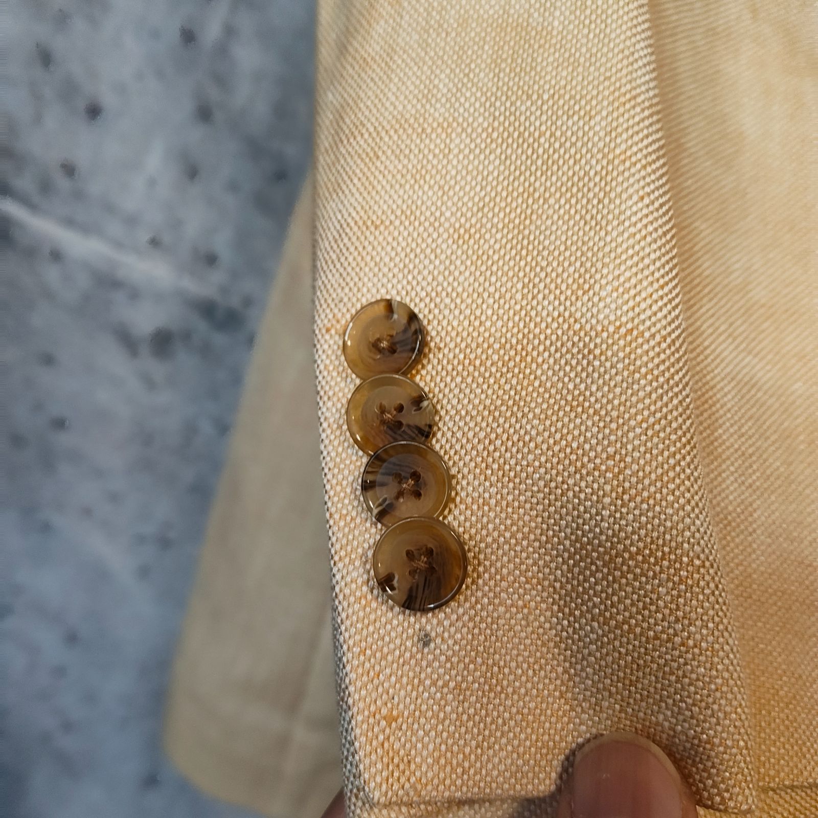 手付け本重ねボタン ポールスチュアート 三者混 ジャケット シルク