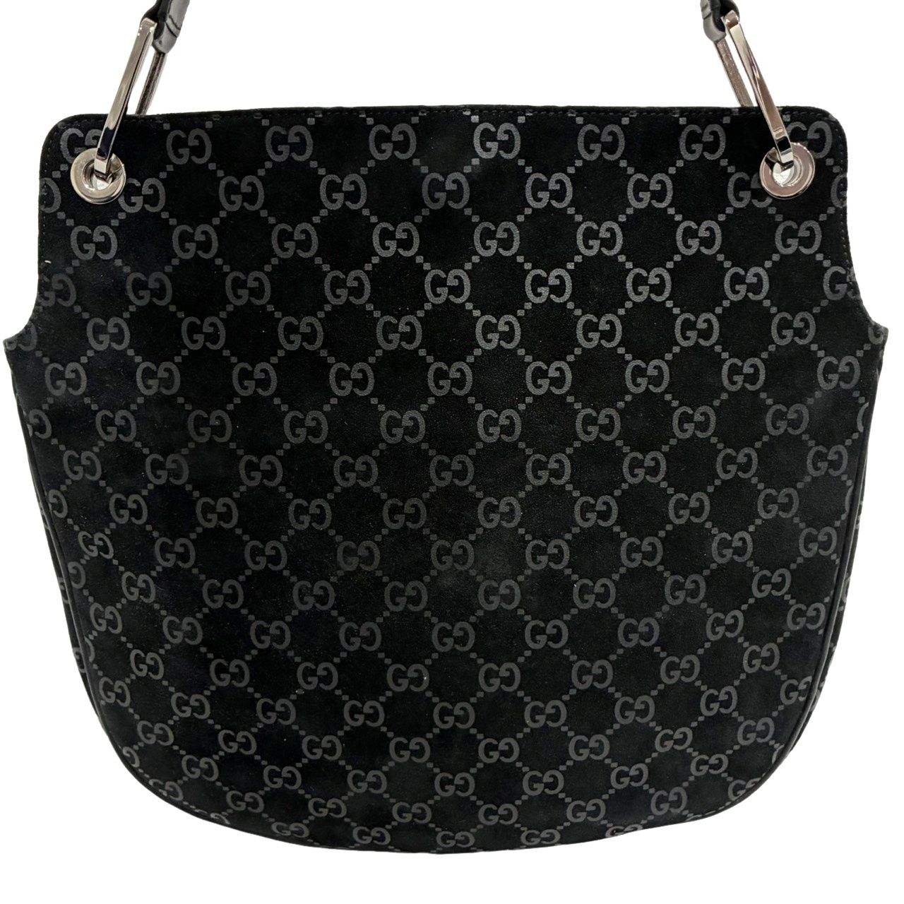 GUCCI グッチ GG柄 ショルダーバッグ 001.3307 ブラック レザー×スエード レディース  【中古】 12604K51 GUCCI グッチ GG柄 ショルダーバッグ 001.3307 ブラック レザー