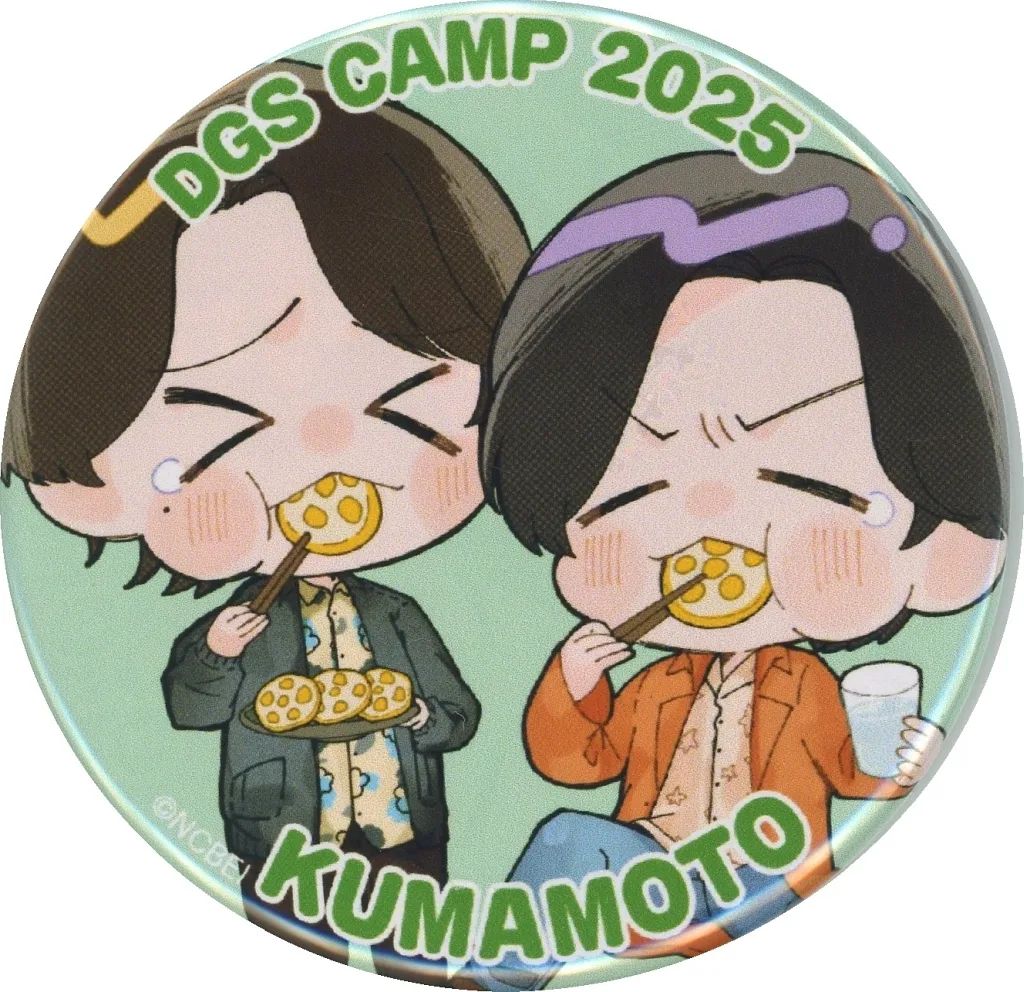 中古】バッジ・ピンズ 神谷浩史＆小野大輔(イラスト 熊本ver.) 缶