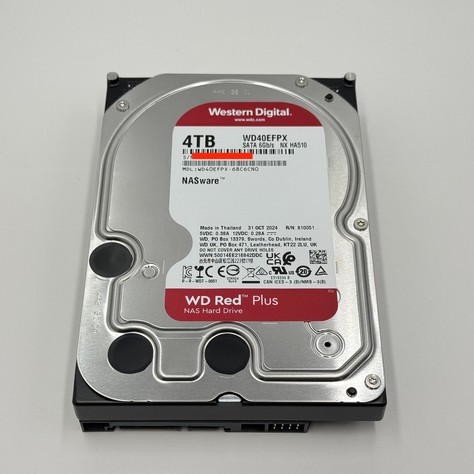 Western Digital WD Red Plus 4TB WD40EFPX NAS HDD【C7173-C】 【公式 