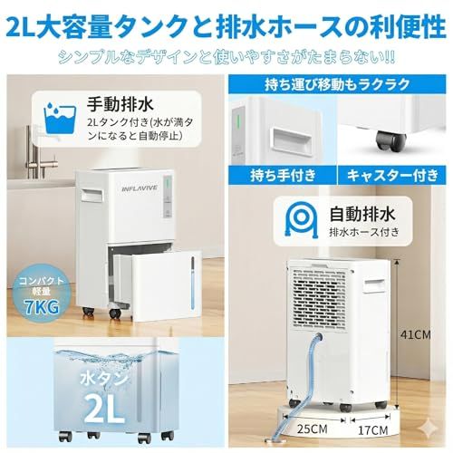 除湿機 衣類乾燥 コンプレッサー式 静音 12L/日 35畳 部屋干し【湿度