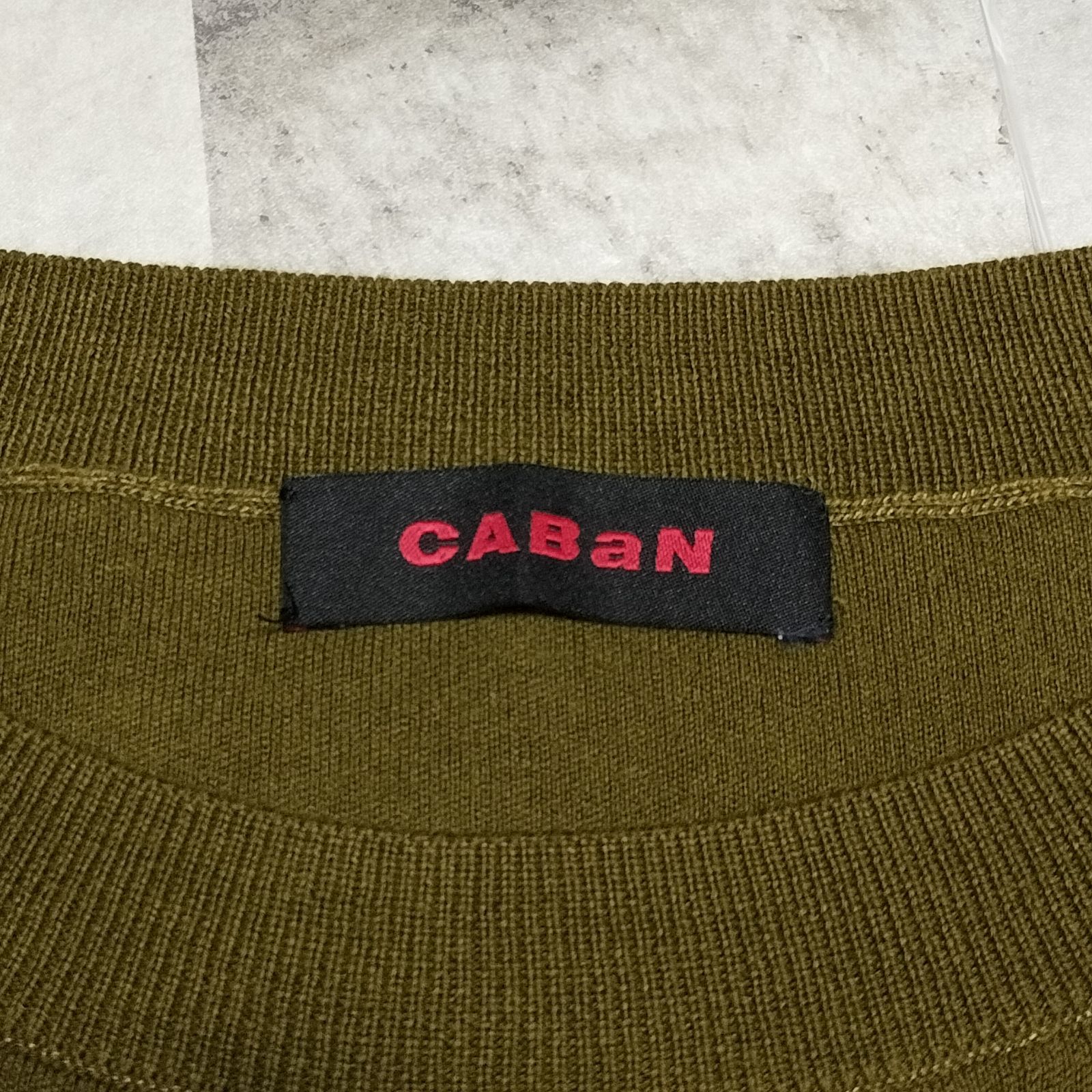 極美品】CABaN キャバン コットン カシミヤ クルーネック ニット 