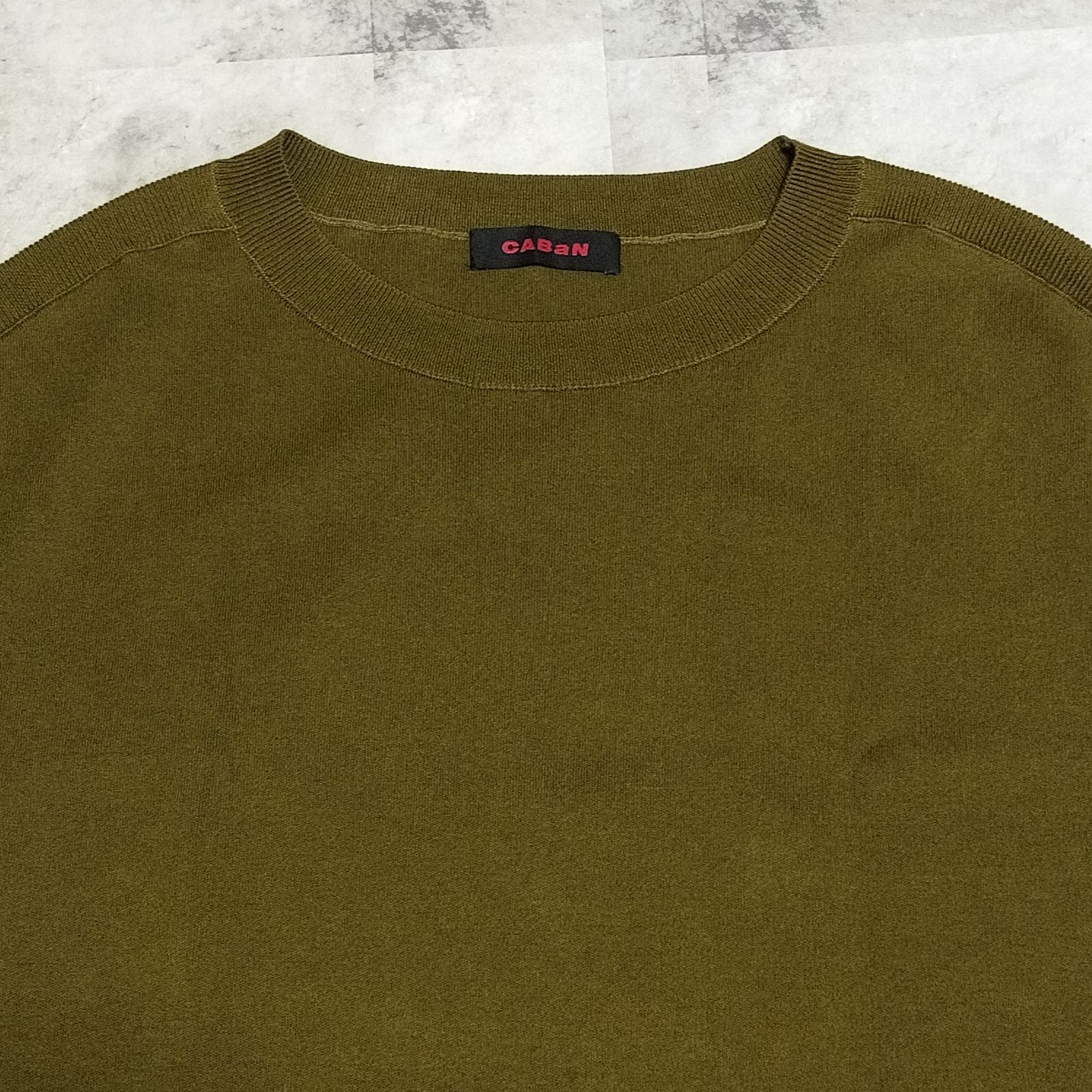 極美品】CABaN キャバン コットン カシミヤ クルーネック ニット 