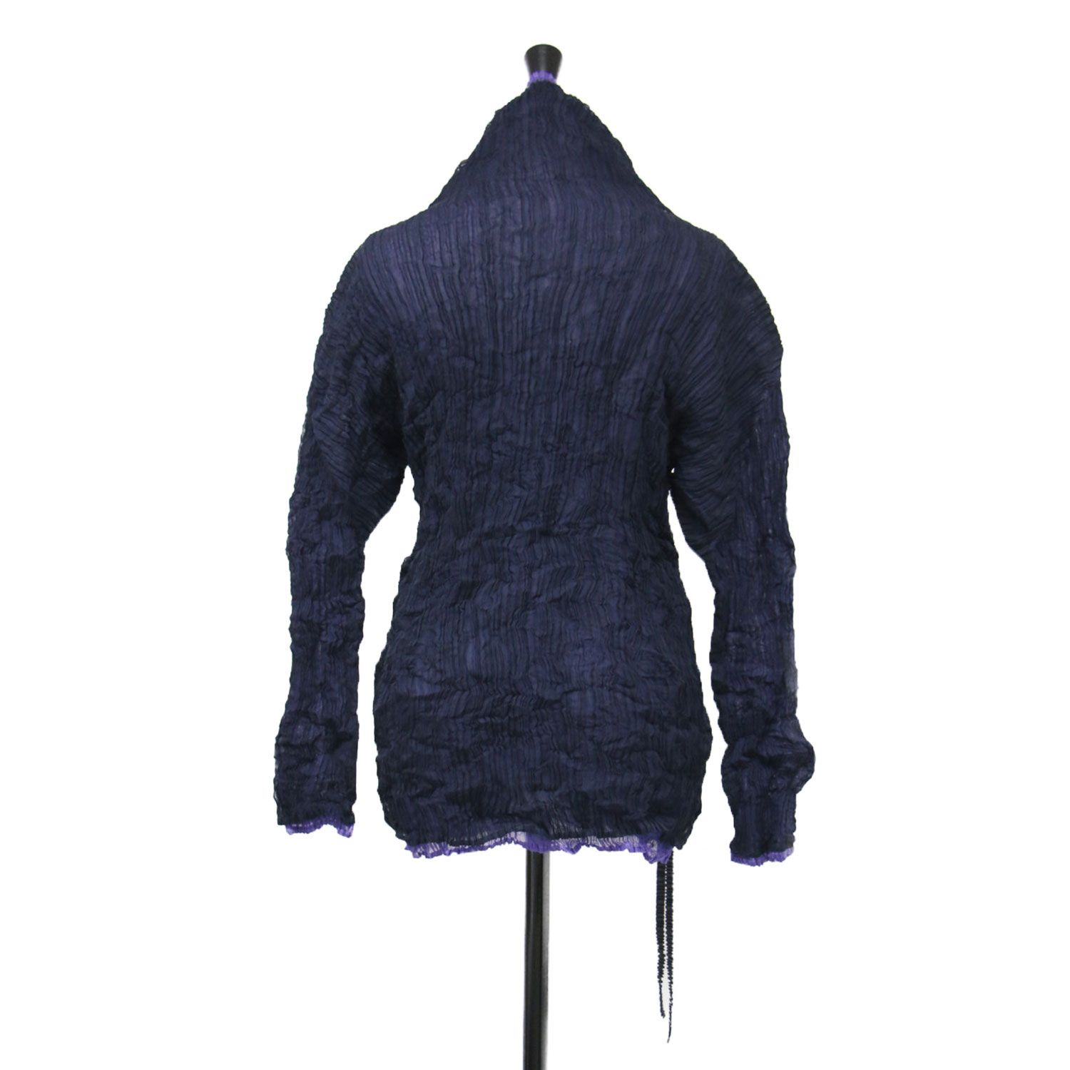 美品】ISSEY MIYAKE イッセイミヤケ ブラウス ネイビー パープル 