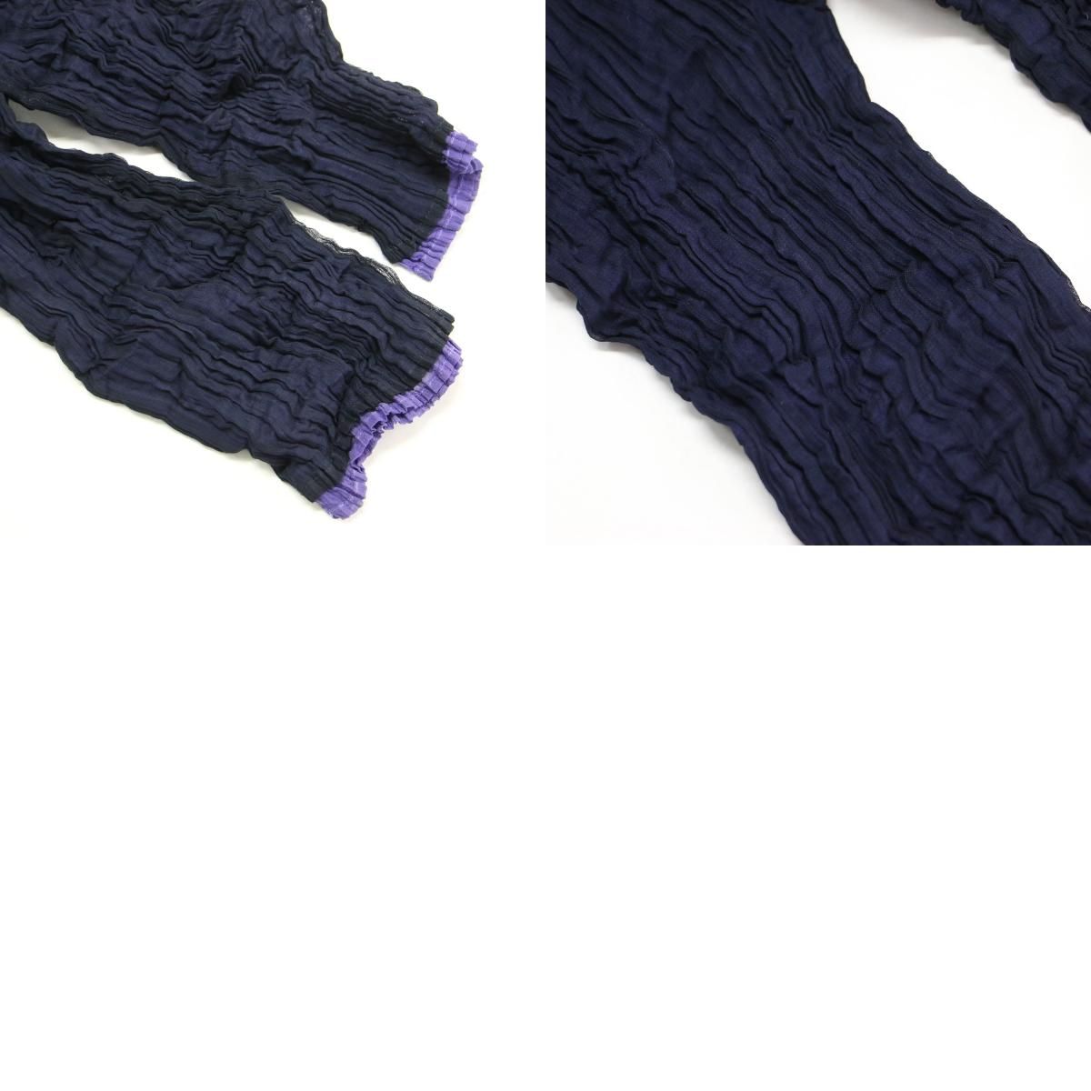 美品】ISSEY MIYAKE イッセイミヤケ ブラウス ネイビー パープル 