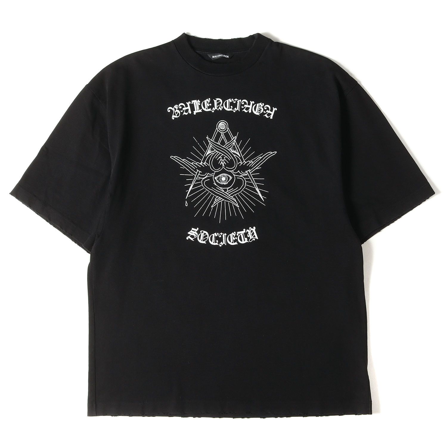 美品】BALENCIAGA バレンシアガ Tシャツ ブラック 黒 サイズ:XS 