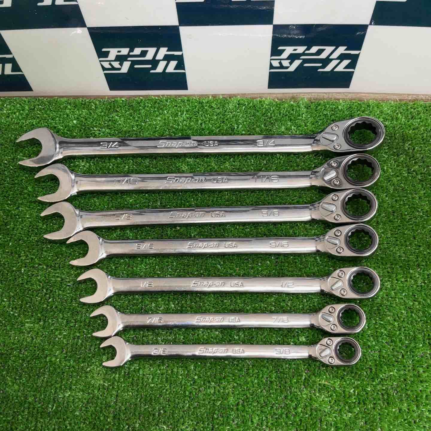 スナップオン(Snap-on) ラチェットコンビネーションレンチセット 7点 