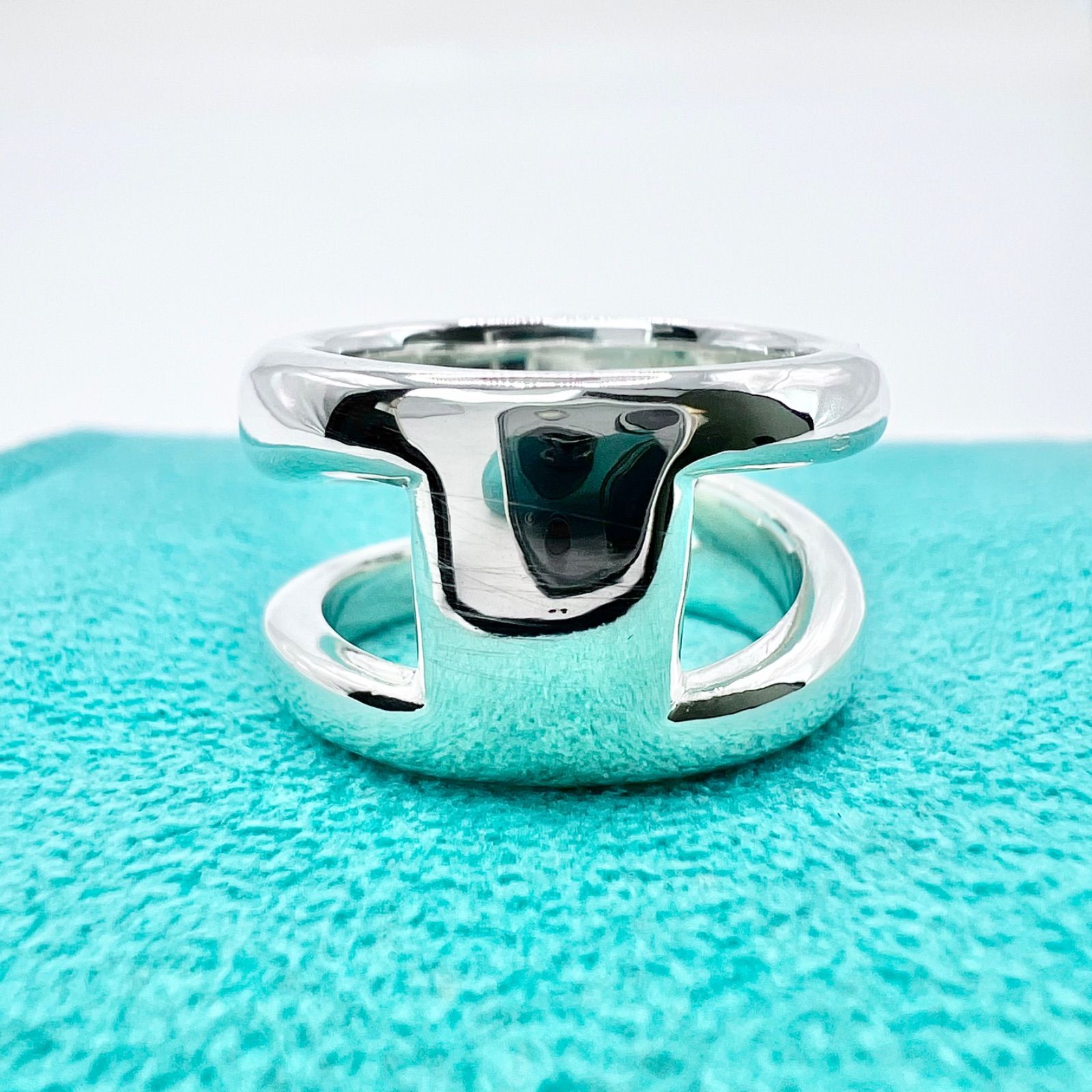 極美品 ティファニー オープン ダイアゴナル リング 7号 TIFFANY&CO