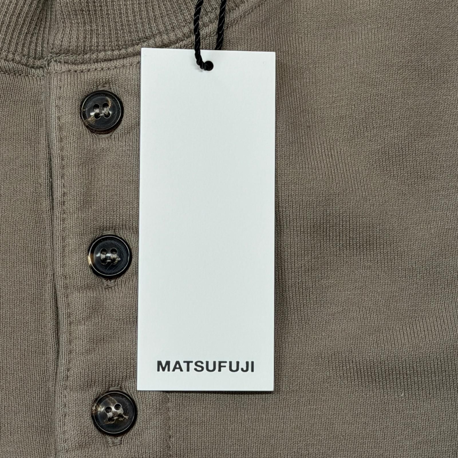 参考上代37400円 未使用 MATSUFUJI 25SS Henley neck sweatshirt 