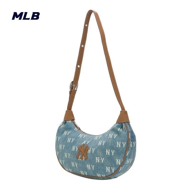 新品 MLB KOREA ホーボーバッグ トートバッグ ハンドバッグ ショルダーバッグ デニム キャンバス ディスカウント商品 Classic Monogram Vintage Denim Hobo Bag 人気商品 - メルカリ