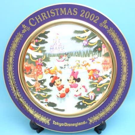 ディズニーランドクリスマスプレート箱付き ディズニー 東京ディズニーランド 2002年クリスマスプレート 箱あり 皿