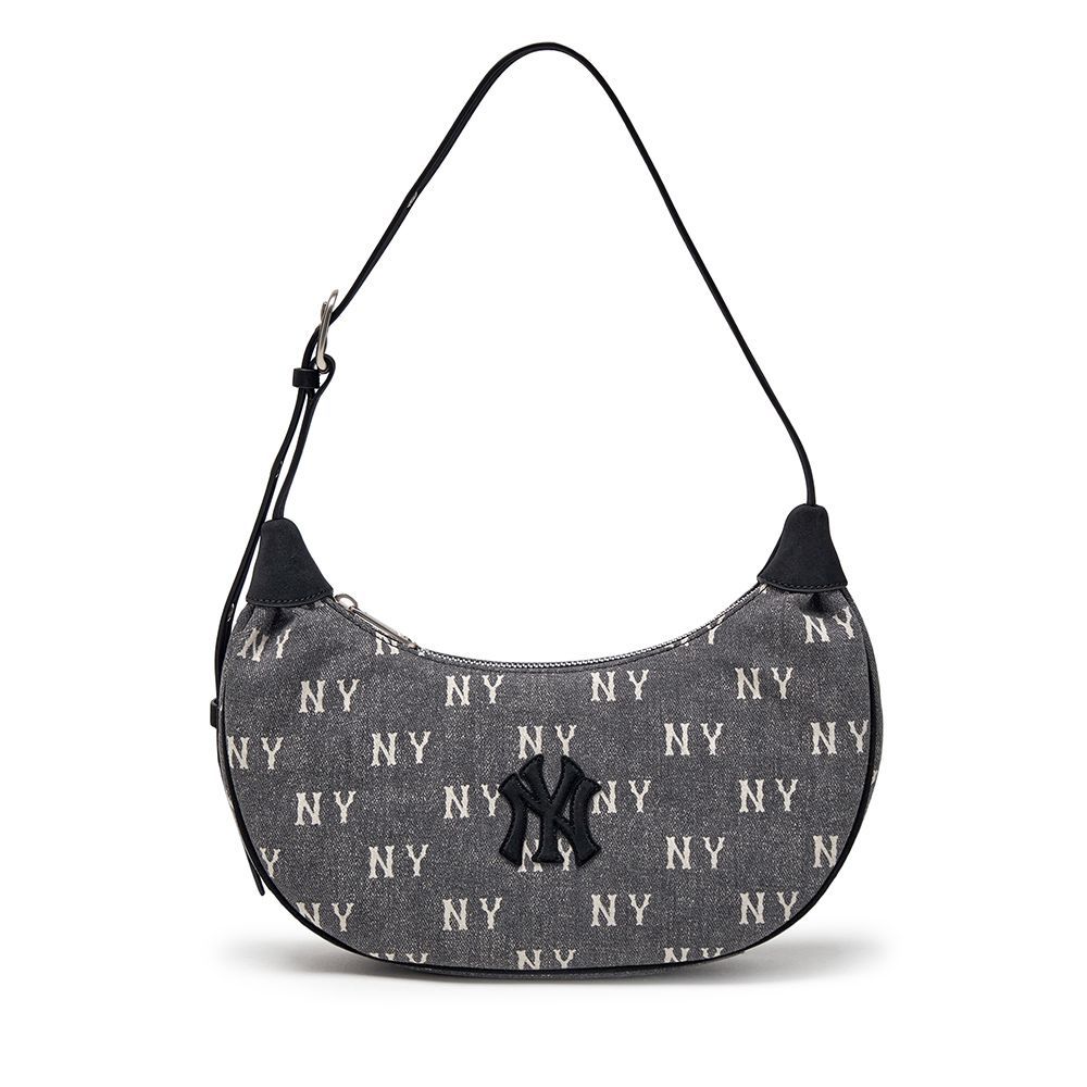 Hobo bag mlb korea バッグ Jual MLB Korea Classic Monogram Jacquard Hobo Bag - Boston Beige Original 2026