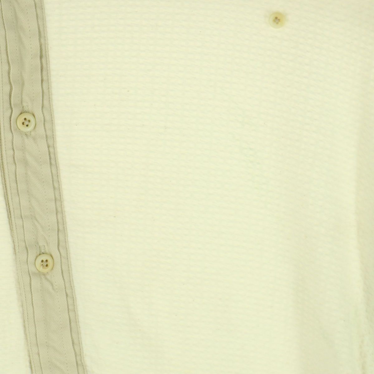 古着 Milok ミロック SIDE H QS SHIRTS 長袖 ヘンリーネック カットソー 46 ホワイト レディース Milok ミロック SIDE H QS SHIRTS 長袖 ヘンリーネック カットソー 46
