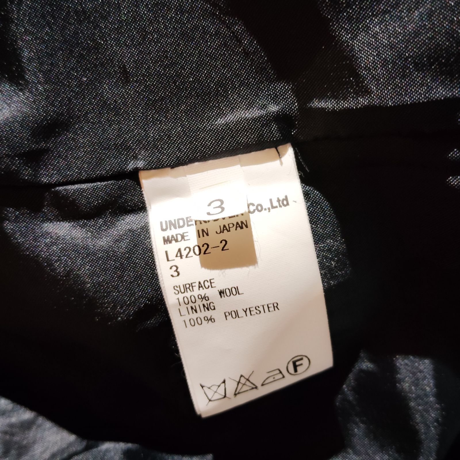 UNDERCOVERISM 13aw ウール縮絨ライダースジャケット チェック