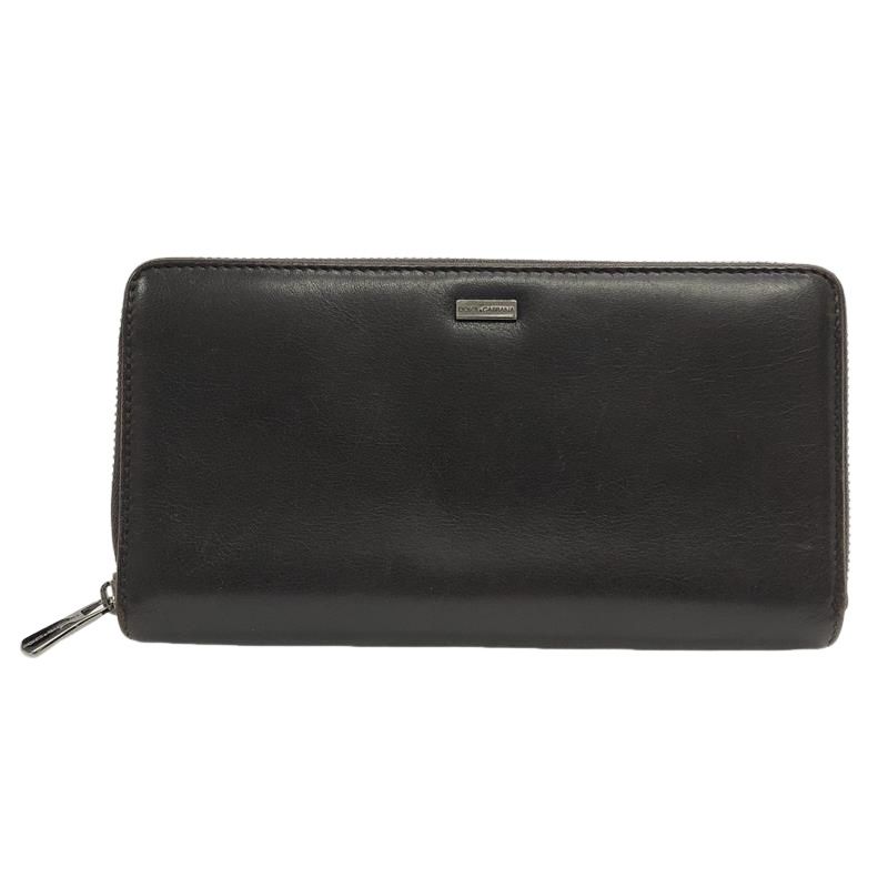 DOLCE & GABBANA 本革 ラウンドジップ 長財布 Dolce&Gabbana DG