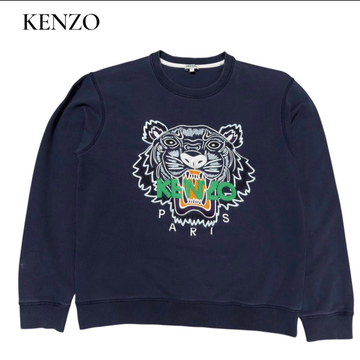 無料配送 Kenzo 虎刺繍トレーナー スウェットシャツXL 【公式通販】