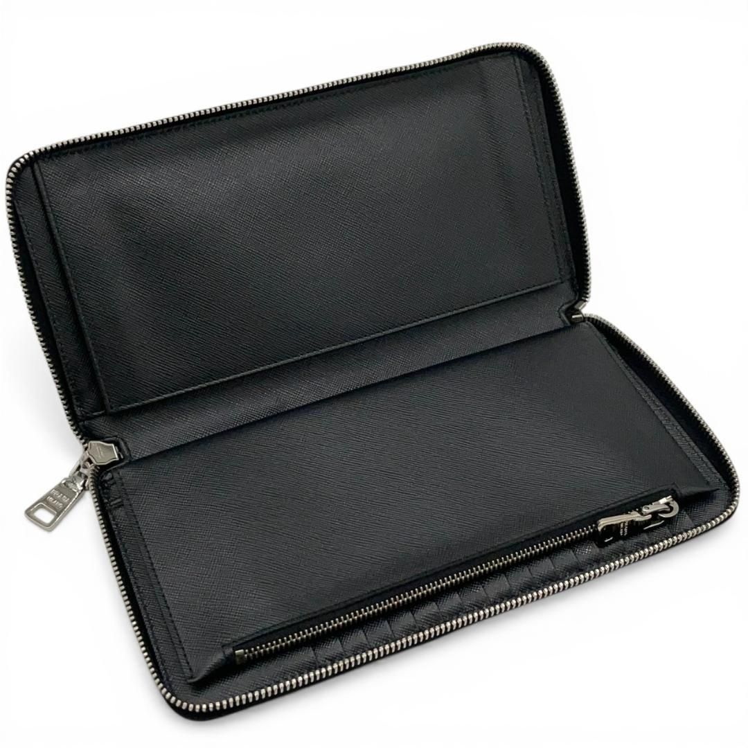希少プラダ オーガナイザー 迷彩 サフィアーノレザー 緑 PRADA 長財布