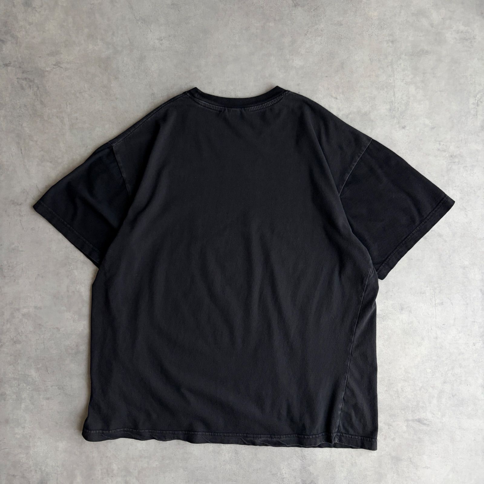 00s〜/半袖Tシャツ/アートプリント/ミケランジェロ/創世記/アダム/フェード/ツートーン/ブラック/黒/jmaple
