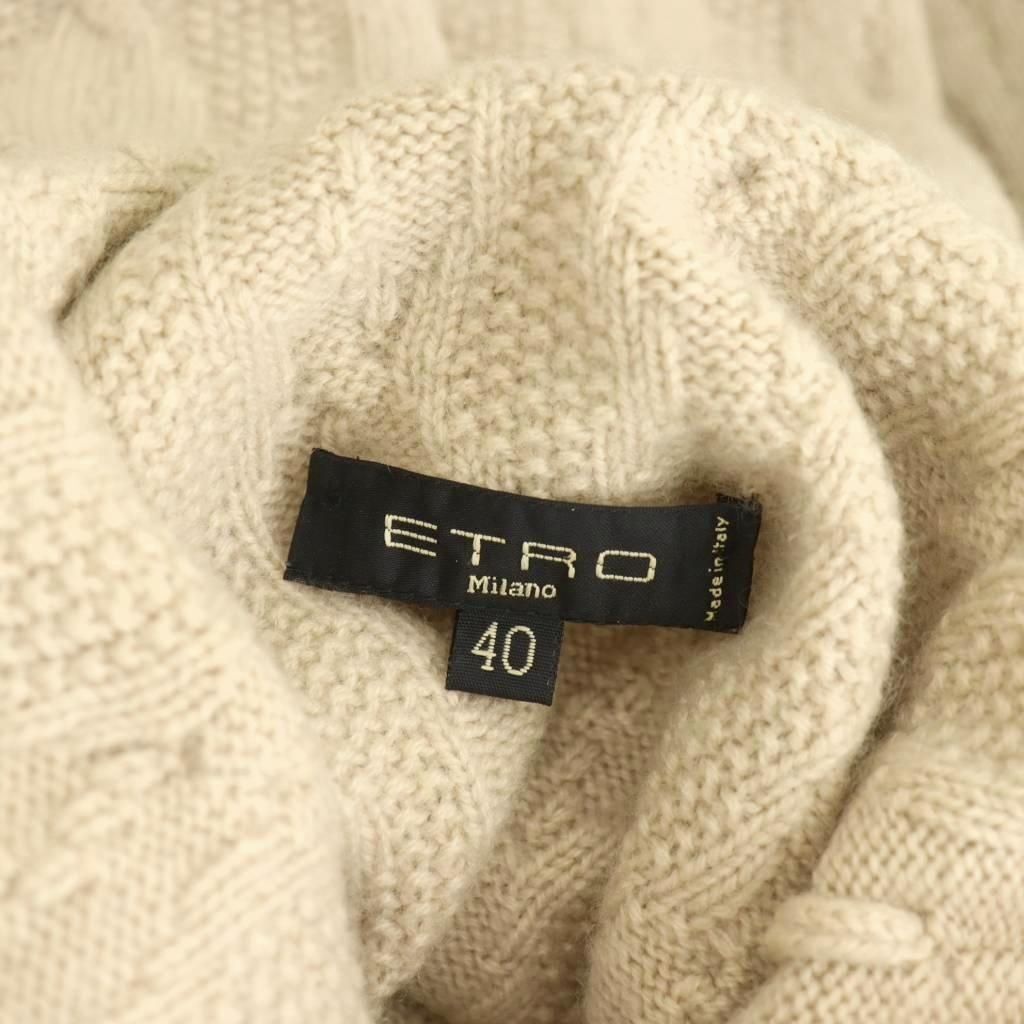 エトロ ケーブルニット セーター プルオーバー タートル 40 ベージュ /CX エトロ ETRO ケーブルニット セーター プルオーバー タートル 40