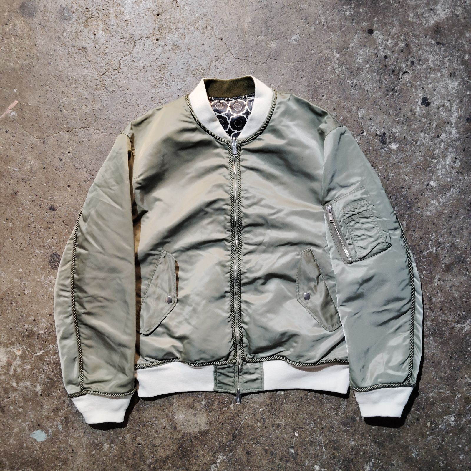 John UNDERCOVER 17aw リバーシブルMA-1 ペイズリー柄 ジョンアンダー