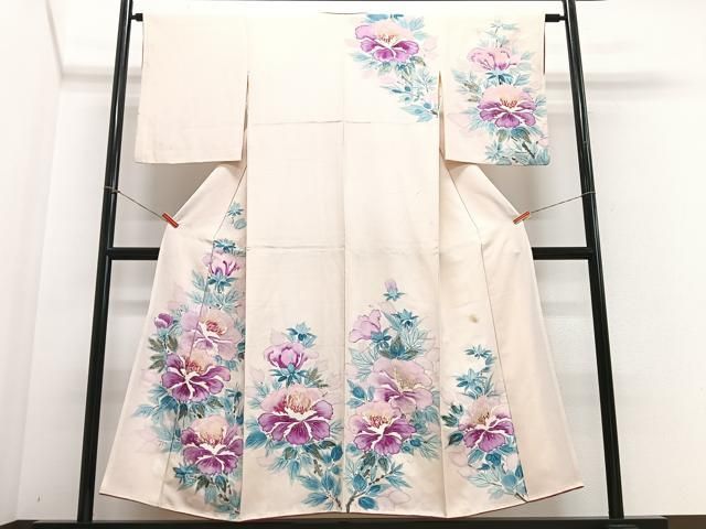 平和屋着物■訪問着　誰が袖枝花文　暈し染め　金彩　正絹　逸品　CABF4268ev 平和屋着物□訪問着 誰が袖枝花文 暈し染め 金彩 正絹 逸品 CABF4268ev