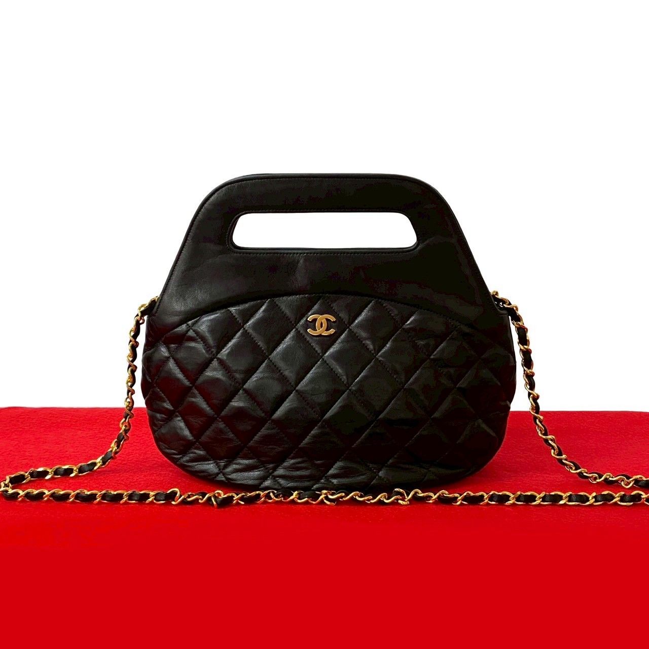 極 美品 シール有 1番台 CHANEL シャネル マトラッセ ココマーク ラムスキン 2way ハンドバッグ ショルダーバッグ ブラック 20060 極 美品 シール有 1番台 CHANEL シャネル マトラッセ ココマーク