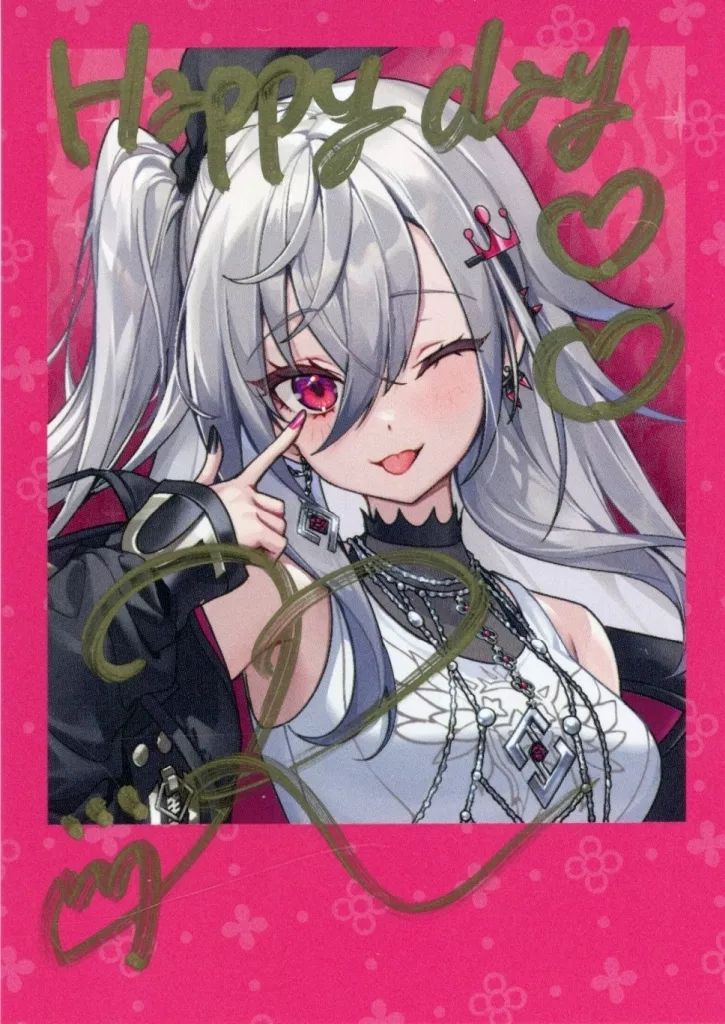 響咲リオナ 誕生日記念 2025 直筆サイン入りチェキ風ブロマイドカード 響咲