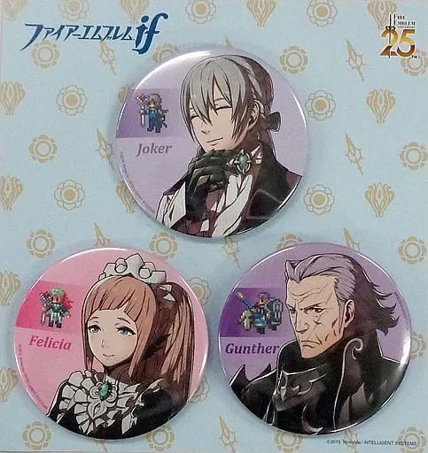 ファイアーエムブレムif フェリシア 缶バッジ 3個セット 中古】バッジ・ピンズ(キャラクター) ジョーカー＆フェリシア