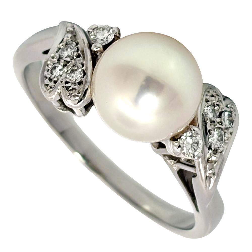 ミキモト MIKIMOTO パール 1P リング 指輪 ダイヤモンド 約15.5 ミキモト MIKIMOTO パール 1P リング 指輪 ダイヤモンド 約15.5