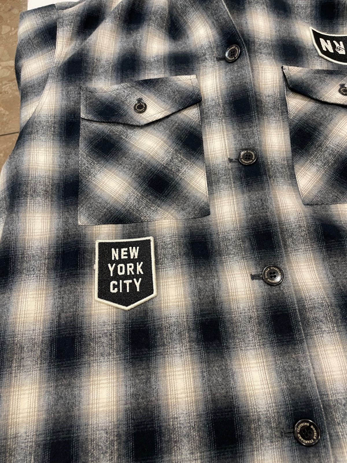 ダブルスタンダードクロージング オンブレ チェック アウター DOUBLE STANDARD CLOTHING ダブルスタンダードクロージング シャギー
