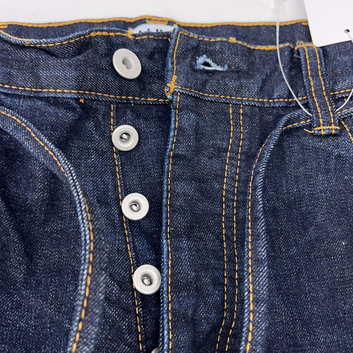 CAHLUMN カウラム ｲﾝﾃﾞｨｺﾞ ﾎﾞﾀﾝﾌﾗｲ ｾﾙｳﾞｨｯﾁ ｽﾄﾚｰﾄﾃﾞﾆﾑﾊﾟﾝﾂ XL Selvedge 